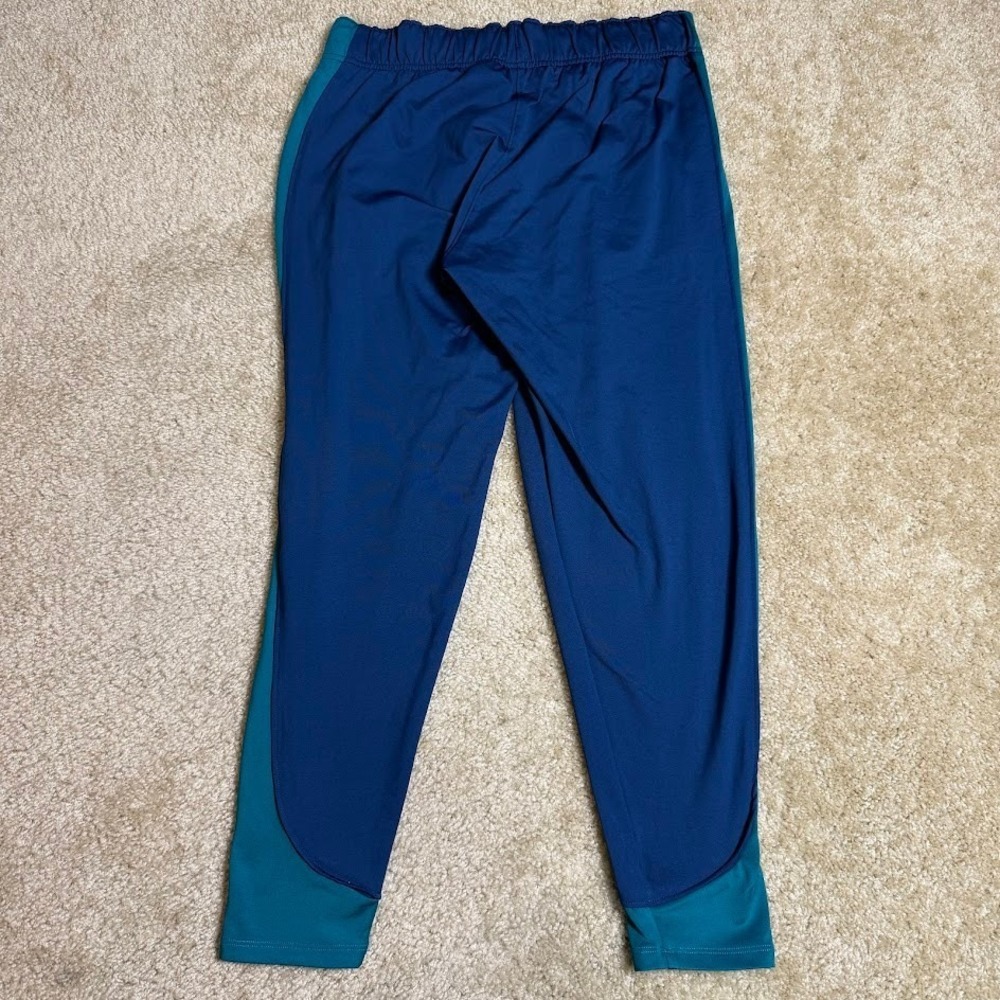 Nike Therma-FIT Pants Women's L Blue Running Jogger Colorblock Stretch Swoosh - Picture 2 of 8